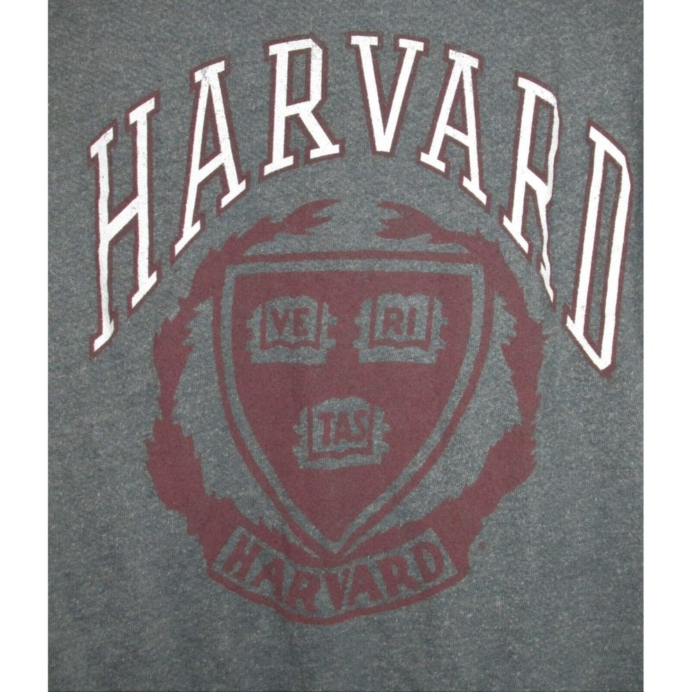 T-University Women's Gray Harvard Boat Neck Long Sleeve Sweatshirt Size S